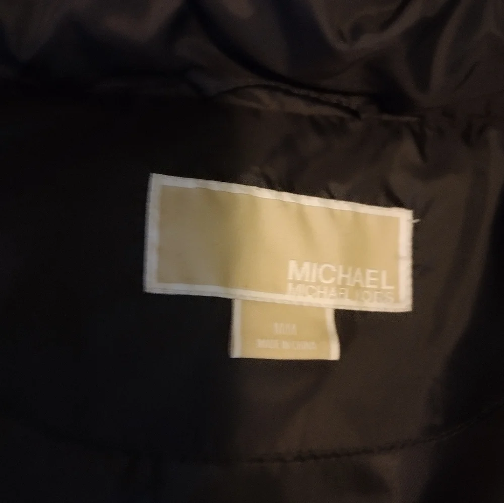 Michael Kors M Parka Long Puffer Coat Women Gray Down Hooded WINTER JACKET